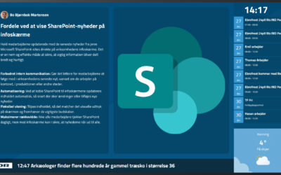 Vis nyheder fra Microsoft SharePoint på virksomhedens infoskærme
