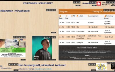 Integrer aktivitetskalender fra Halbooking.dk på infoskærmen
